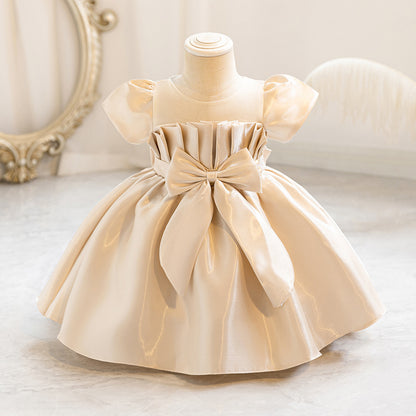 Wedding Satin Children Princess Dress Tulle Tutu Dress