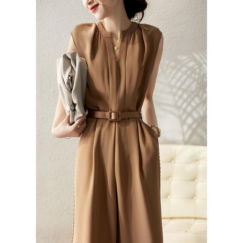 Elegant Pure Color Slimming Jumpsuit For Women
