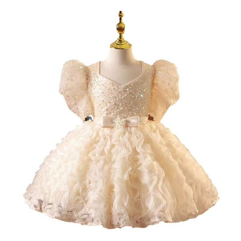 Children's Flower Girl Baby Girl One Year Old Birthday Party Princess Dress