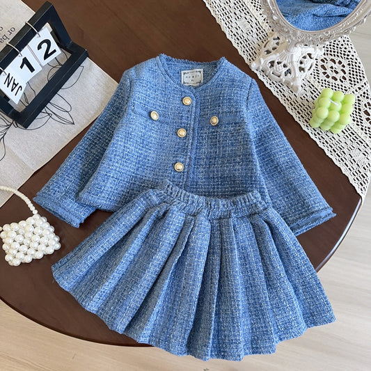 Western Style Fashionable Jacket Skirt New Two-piece Set