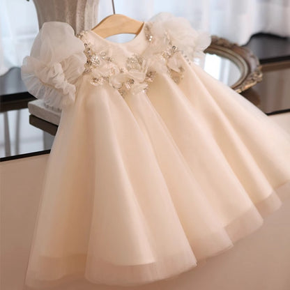 Princess Dress Cotton Lined Girls Puffy Wedding Dress