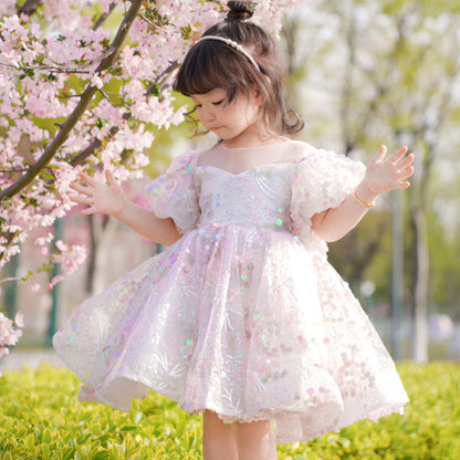 High-end Host Tulle Tutu Children's Birthday Dress
