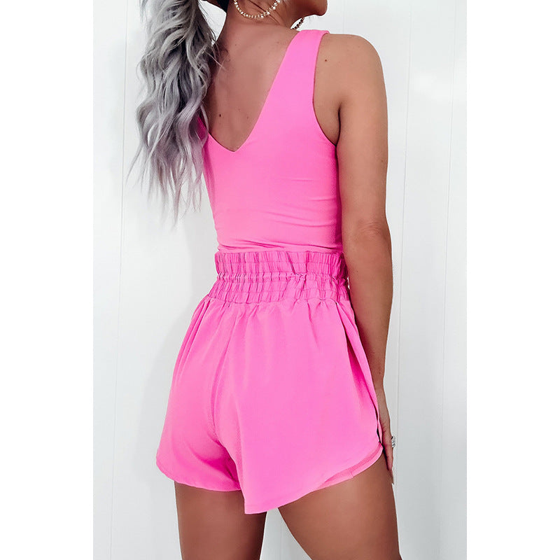 European American Simple Versatile Slim Slimming High Waist Short Shorts