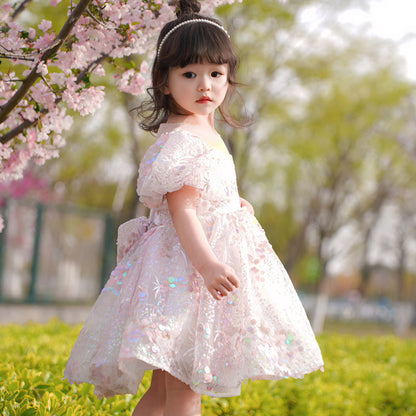 High-end Host Tulle Tutu Children's Birthday Dress