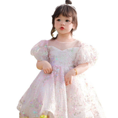 High-end Host Tulle Tutu Children's Birthday Dress