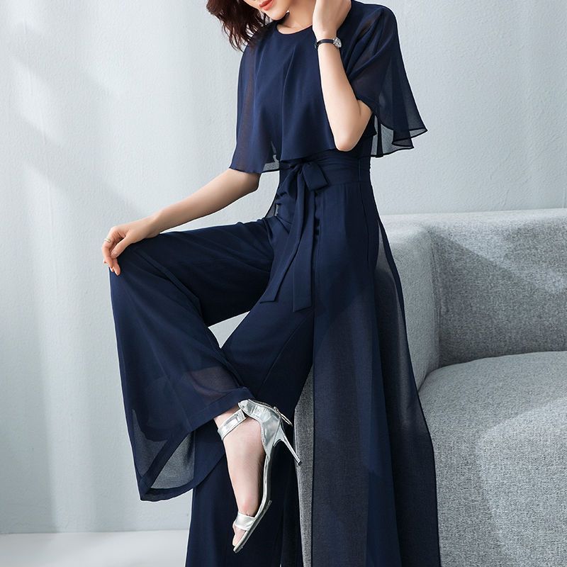 Ruffle Sleeve Jumpsuit Women's Long