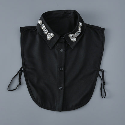 All-matching Women's Pearl Shirt Detachable Collar