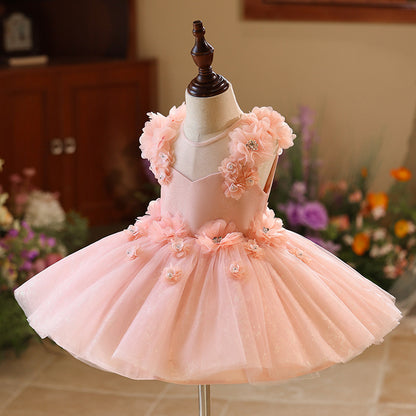 Flower Girl Wedding Dress Girl Niche High-end Children Princess Dress