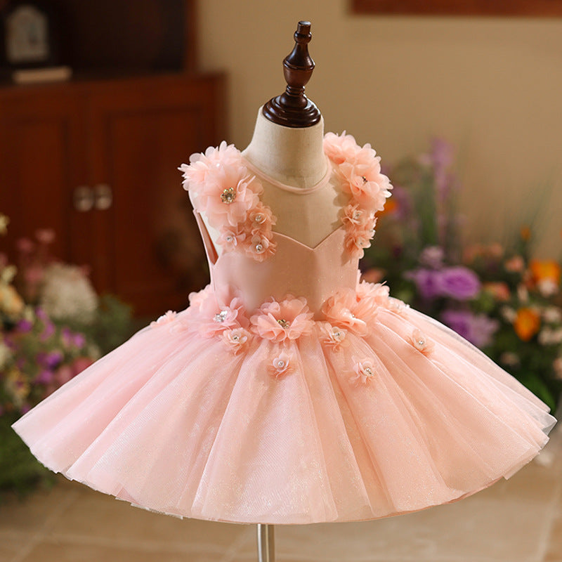 Flower Girl Wedding Dress Girl Niche High-end Children Princess Dress