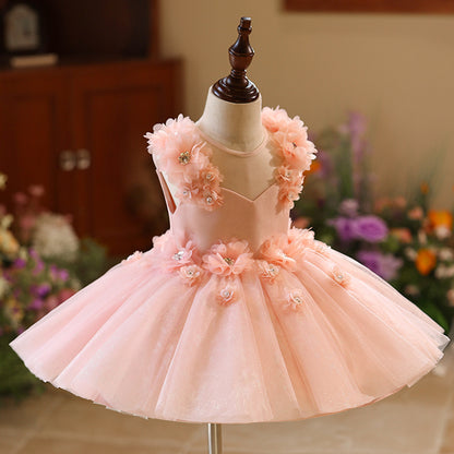 Flower Girl Wedding Dress Girl Niche High-end Children Princess Dress