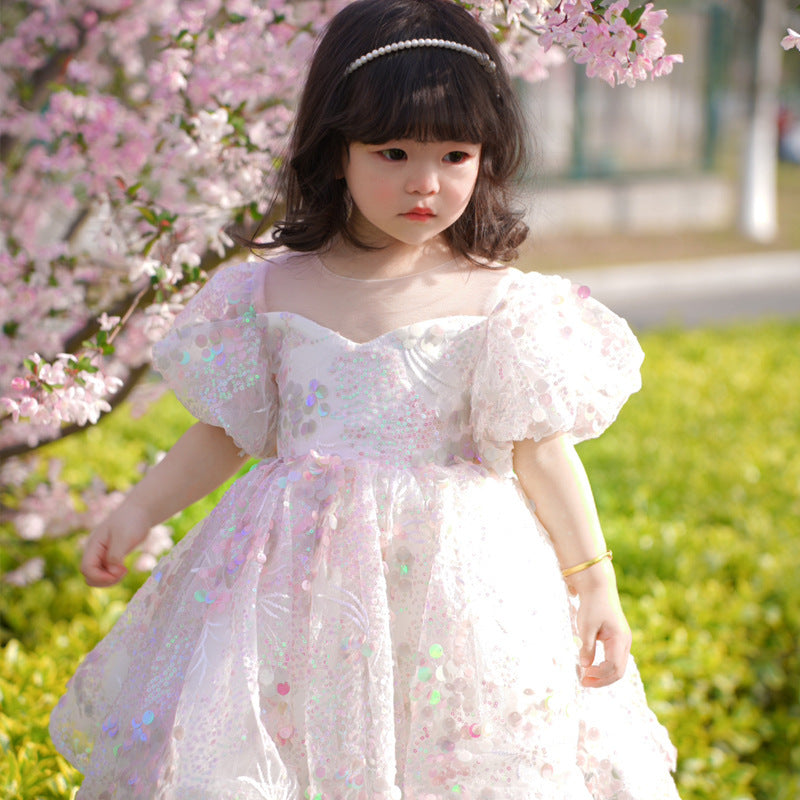 High-end Host Tulle Tutu Children's Birthday Dress