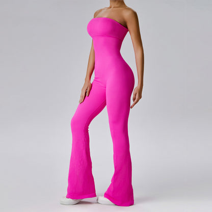 Fitness Peach Hip Training Sports Yoga Bell-bottom Pants Trousers