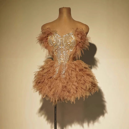 Sweet Stage Wear Dress Short Skirt Two-piece Set