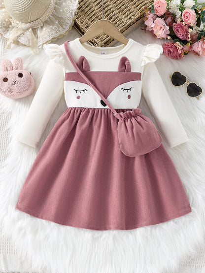 Long Sleeve Slim Fit Graceful And Cute Shy Fox Dress