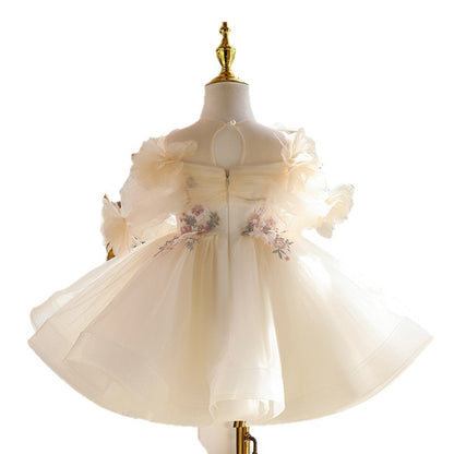 Birthday Princess Dress Girls One Year Old Celebration Dress Western Style Catwalk Piano Performance