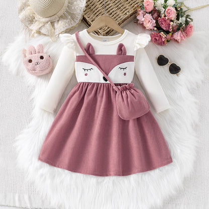 Long Sleeve Slim Fit Graceful And Cute Shy Fox Dress