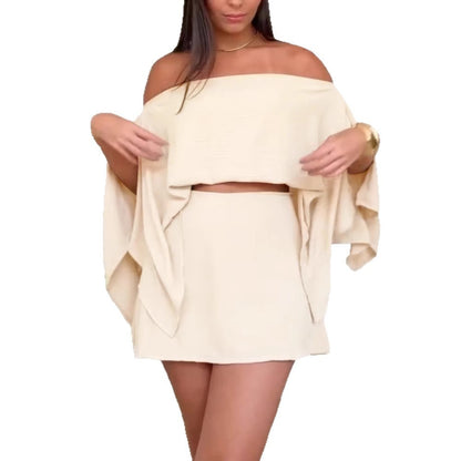 One-shoulder Design With Slit Sleeves Versatile For Commuting And Leisure