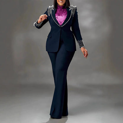Women's Slim-fit Stretch Suit Two-piece Suit