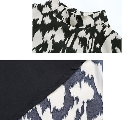 Autumn And Winter Women's Long-sleeved Leopard Print Dress For Women