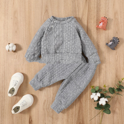 Autumn And Winter Solid Color Not Hooded Sweater Cotton Suit