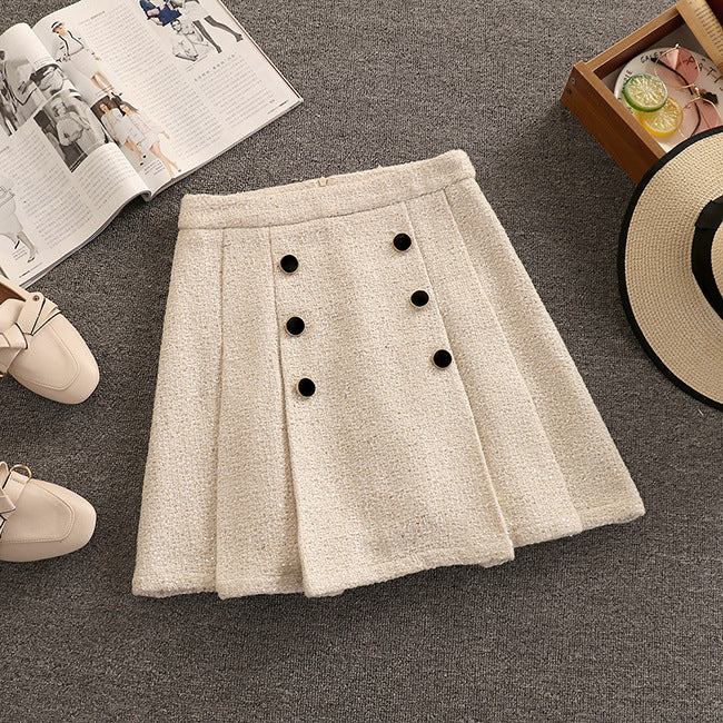 Age-reducing Fried Street Net Red Skirt Two-piece Winter