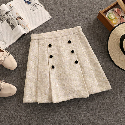 Age-reducing Fried Street Net Red Skirt Two-piece Winter