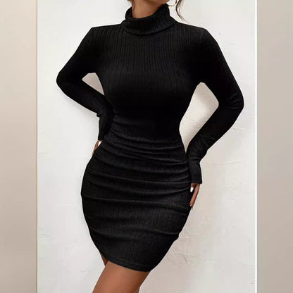 Solid Color Casual Slim-fit Home Dress For Women