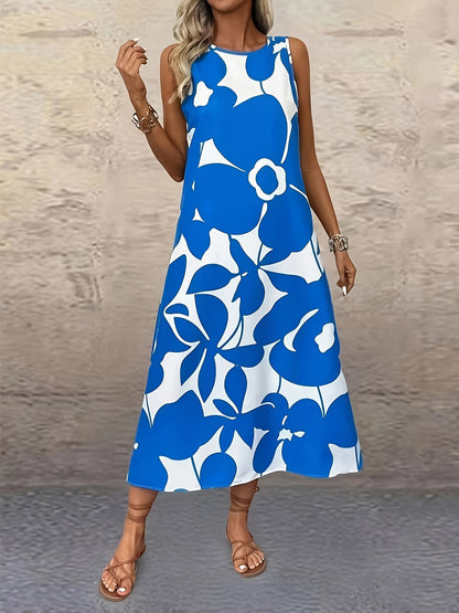 Floral Print Women's Summer Sleeveless Casual Dress