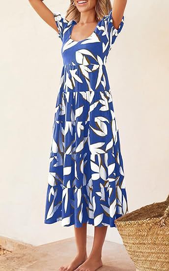 Puff Sleeve Floral Casual Summer Dress