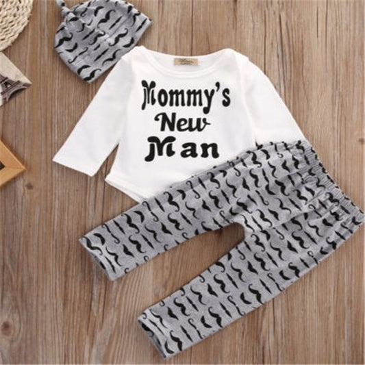 New Baby Long Sleeve Three-piece Suit