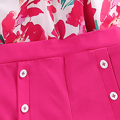 Children's Summer Clothing Printed Halter Top Shorts