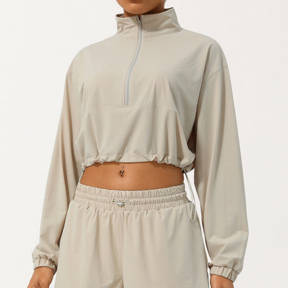 Summer Half Zipper Turtleneck Sun Protection Yoga Clothes Coat