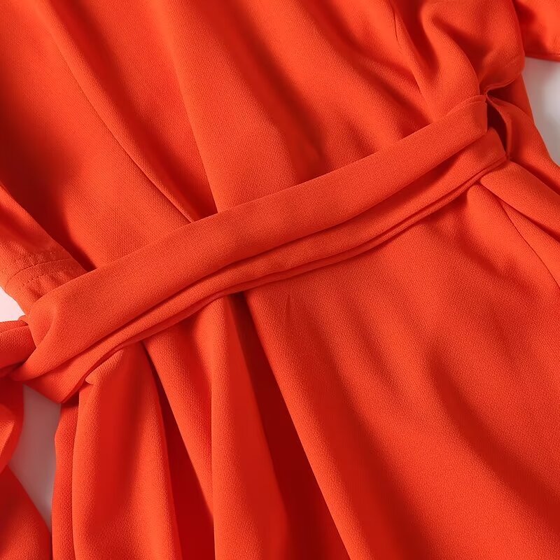 Cross-knotted Detail Split Midi Dress