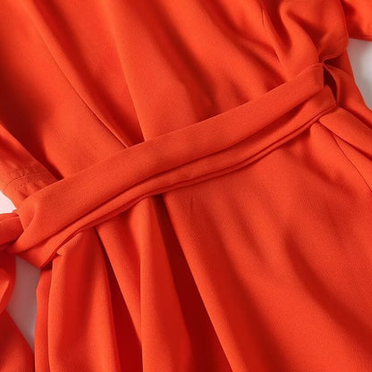 Cross-knotted Detail Split Midi Dress