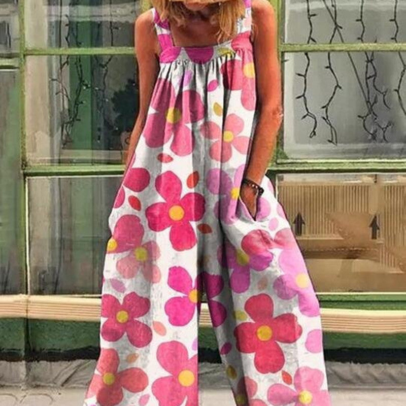 Women's Large-size Fashion Printed Baggy Braces