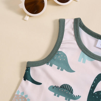 Boy Children Dinosaur Vest Suit