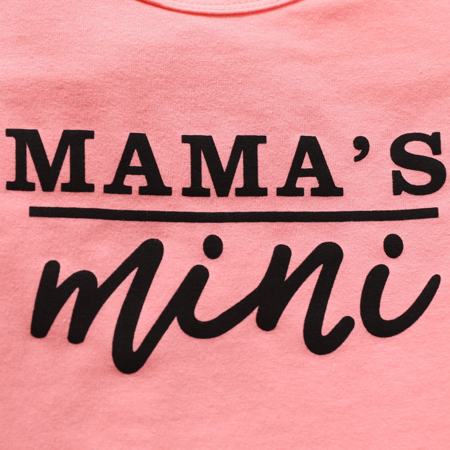 Baby Girl Alphabet Print Short-sleeved Trousers Suit