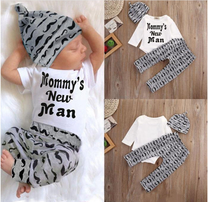 New Baby Long Sleeve Three-piece Suit