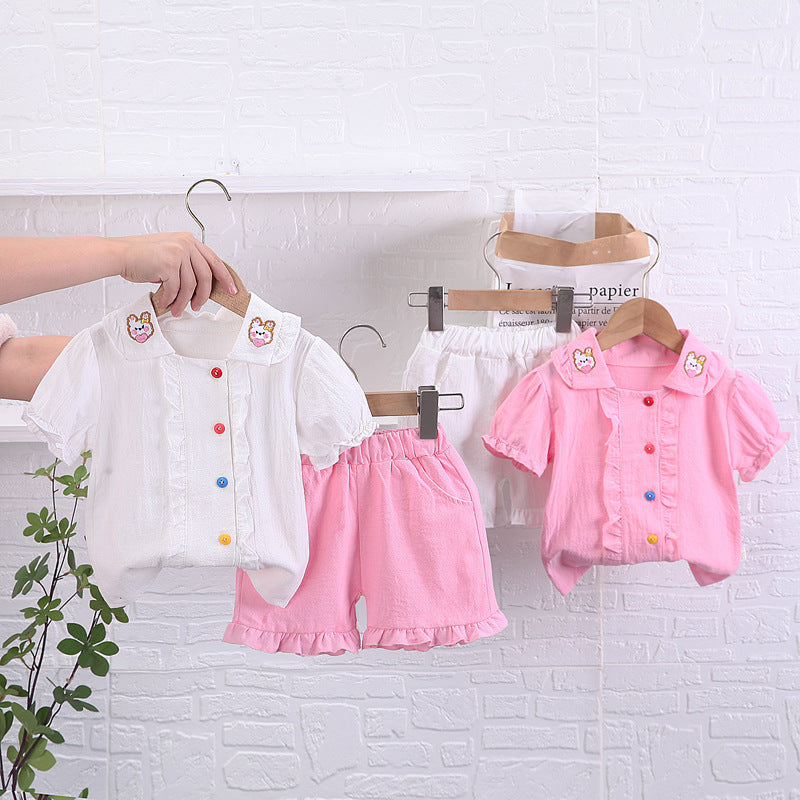 Baby Cute Shirt Short-sleeved Summer Clothes Suit