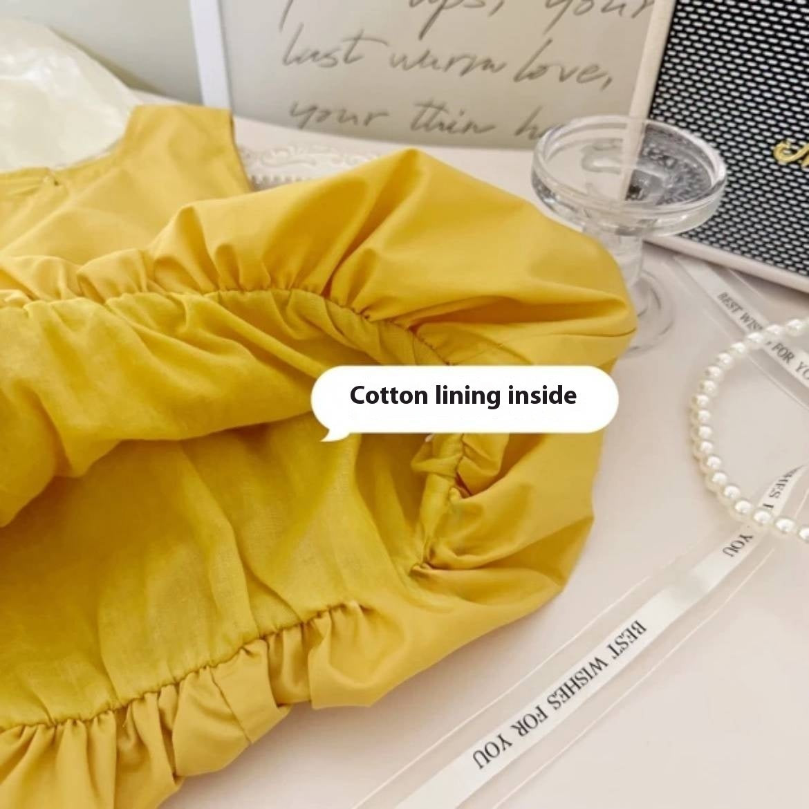 Girls' Cute Little Yellow Duck Cotton Dress