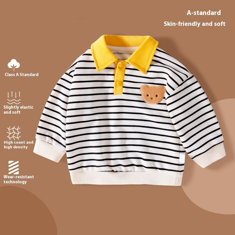Baby Clothing Spring And Autumn Clothing Top Lapel