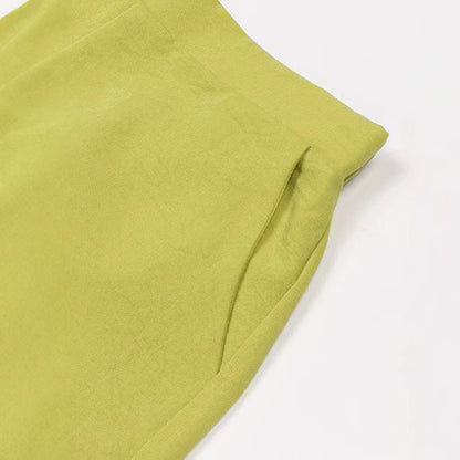 Sleeveless Loose Vest Vacation Casual Pants Cotton And Linen Suit