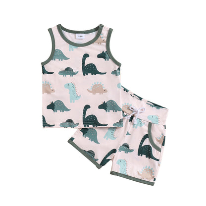 Boy Children Dinosaur Vest Suit