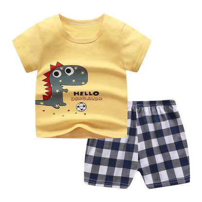 New Children's Short Sleeve Set Cartoon
