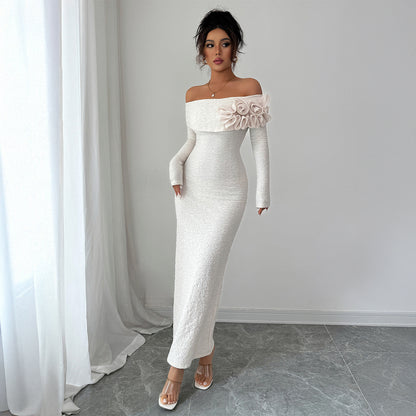 Women's Long-sleeved Sheath Dress