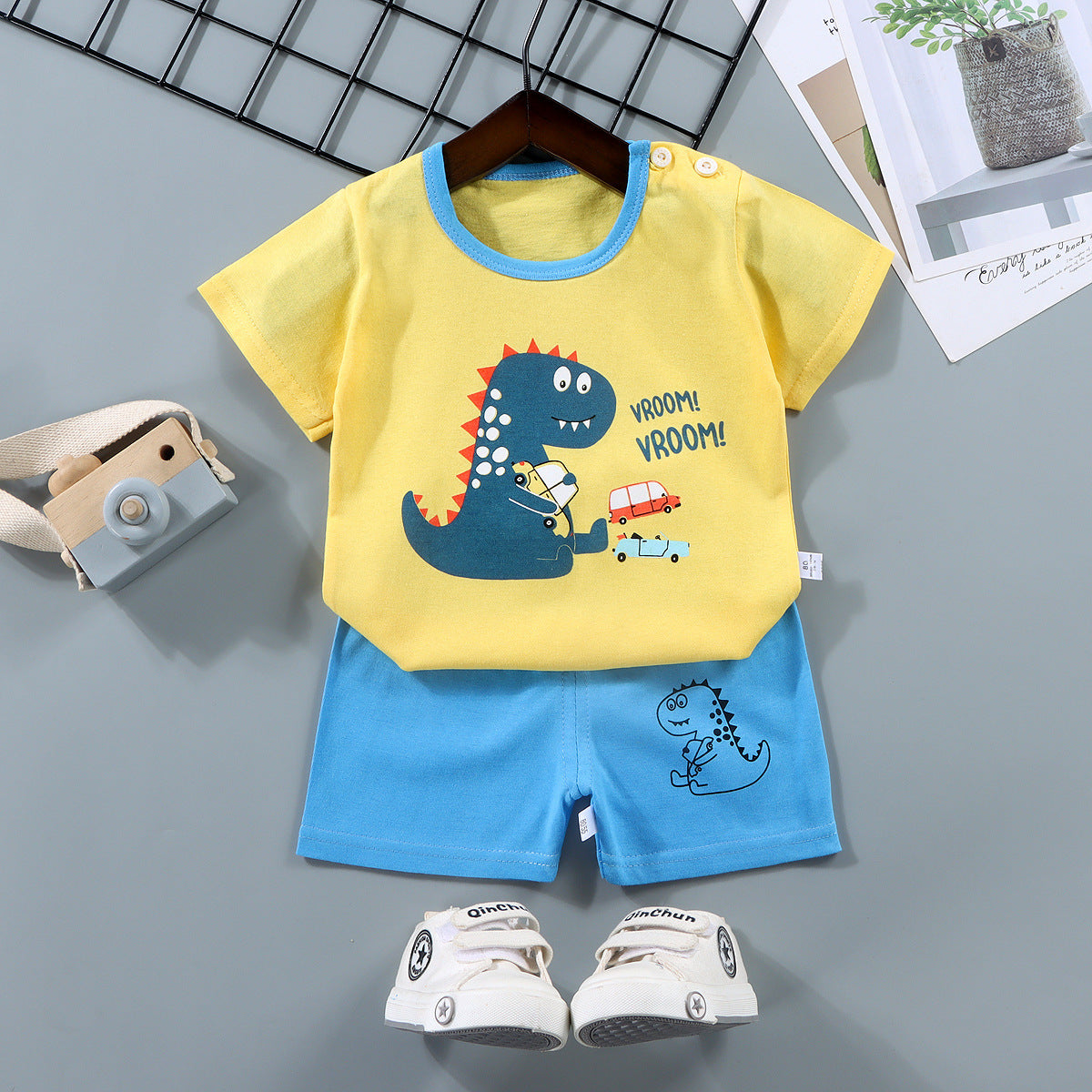 Children's Short-sleeved Suit Pure Cotton