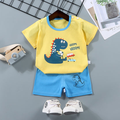 Children's Short-sleeved Suit Pure Cotton