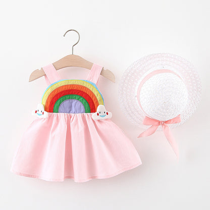 Suspender Skirt Infant Internet Celebrity Color Dress