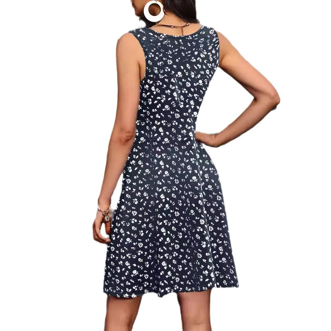 Chest Kinked Pleated Waist Tight Slimming Dress