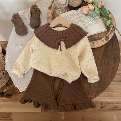 New Girl's Cardigan Coat Set